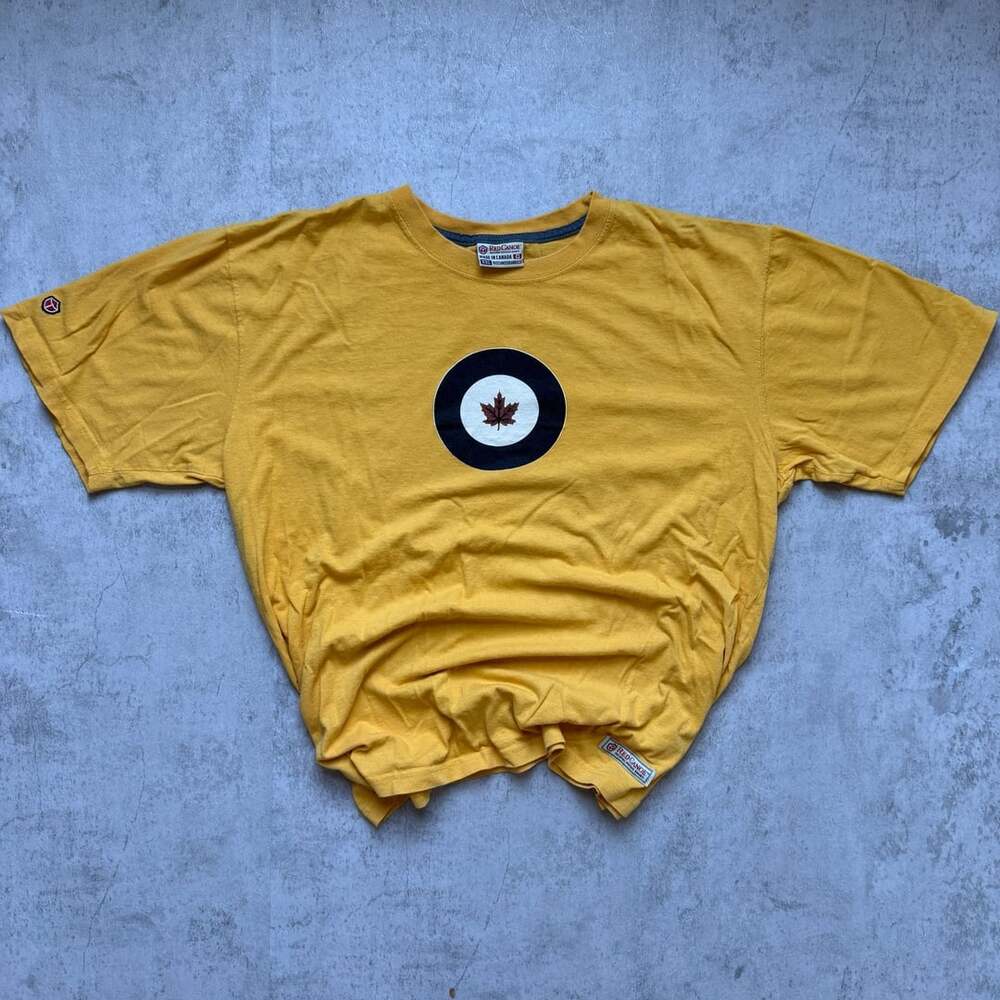Vintage Canadian T-Shirt Size XXL Burnt Yellow